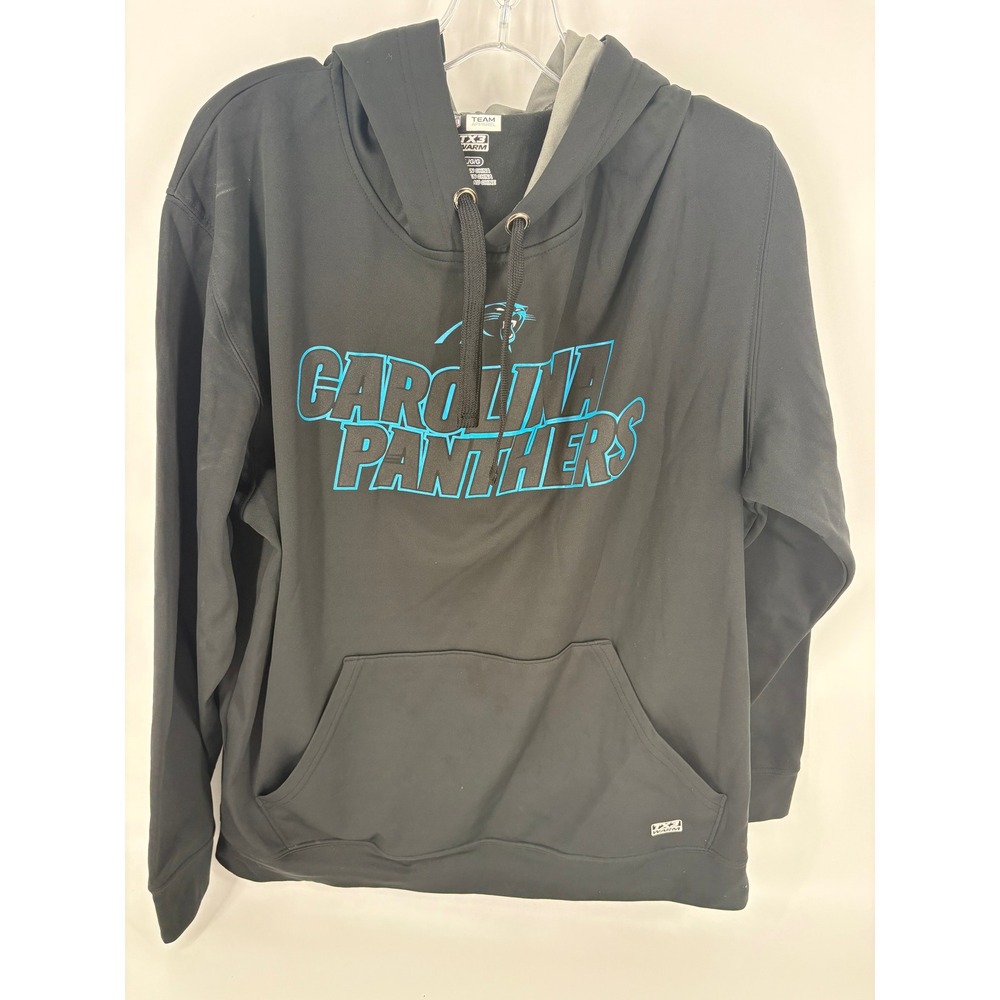 Carolina Panthers NFL Team Apparel‎ Hoodie Mens Large Black Pullover
